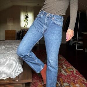 Vintage Levi's 505 Straight Leg Blue Jeans